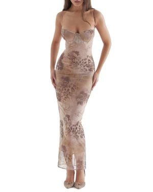 House Of Cb Aiza Floral Underwire Cocktail Dress - Multicolor