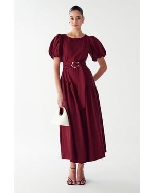 Willa Elona Midi Dress - Red