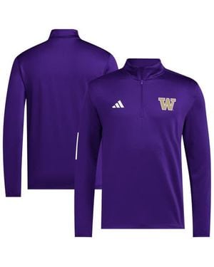 adidas Washington Huskies Half-Zip Golf Jacket - Purple