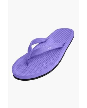 indosole Responsibly-Made Tire Sole Easy Living Flip Flops - Purple