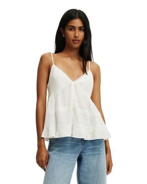 Cotton On Billie Lace Babydoll Cami - White