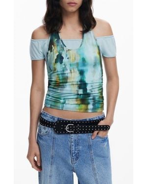 Desigual Halter Neck Top - Blue