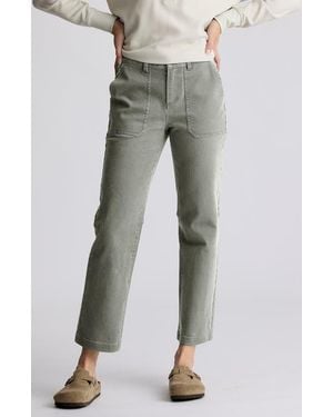 Free Fly Folly Straight Leg Ankle Stretch Cotton Twill Pants - Gray