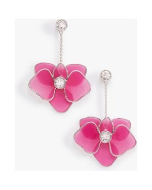 ALEX AND ANI New York Botanical Garden Orchid Statement Earrings - Pink