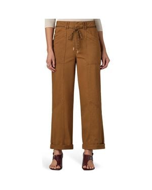 Wit & Wisdom Ultra Skyrise High Waist Relaxed Stretch Cotton Pants - Brown