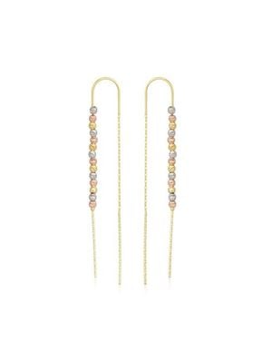 Spero London Sterling Dorica Chain Bead Drop Earring - White
