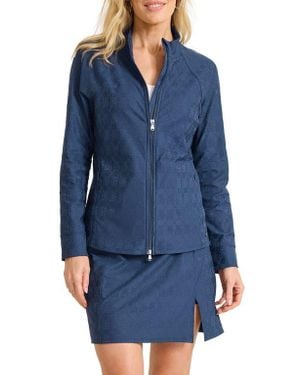 Tommy Bahama Aubrey Logo Monogram Jacquard Jacket - Blue
