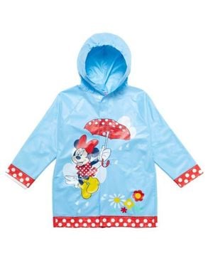 Disney Minnie Mouse Hooded Rain Jacket - Blue
