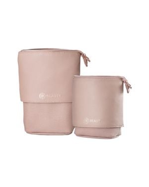BK Beauty Standup Brush Holder & Travel Makeup Bag - Pink