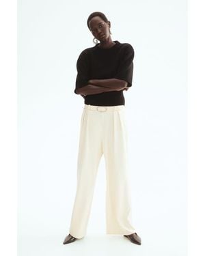 H&M Ponte Di Roma Pants - Natural
