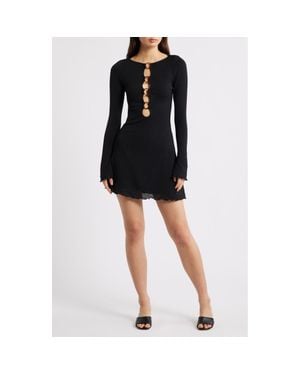 Princess Polly Dejonge Ring Mini Dress - Black