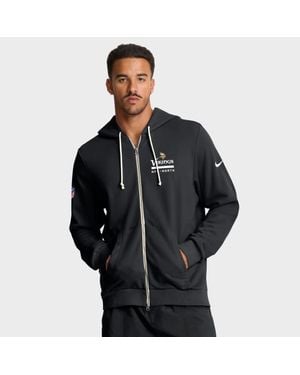 Nike Minnesota Vikings Sideline Standard Issue Utility Player Dri-Fit Full-Zip Hoodie - Black