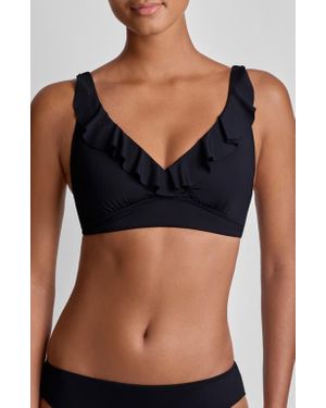 Ralph Lauren Ruffle Underwire Bikini Top - Black