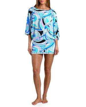 Sunshine 79 Studio Swirl Minidress - Blue