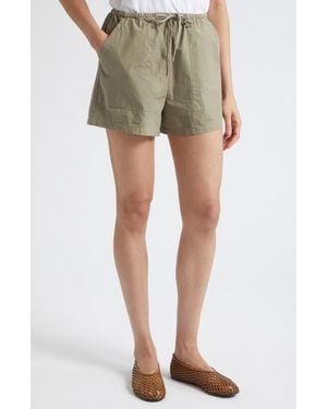 Leset Kyoto Patch Pocket Cotton Drawstring Shorts - Green
