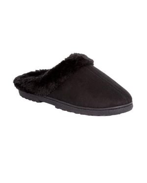 Comfortview The Andy Fur Clog Slipper - Black