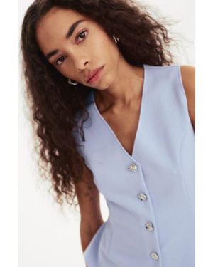 H&M Tailored Jersey Waistcoat - Blue