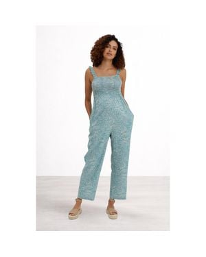 Nom Maternity Marais Maternity & Nursing Jumpsuit - Blue