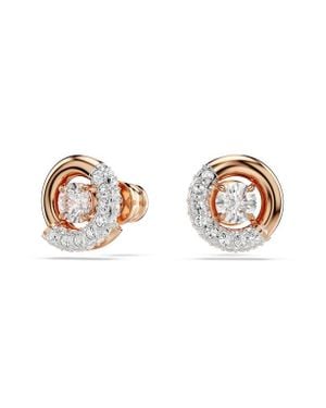 Swarovski Dextera Dancing Crystal Stud Earrings - White