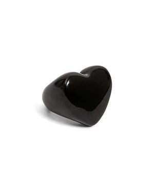 Clare V. Grande Heart Ring - Black