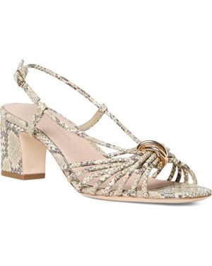 Loeffler Randall Minna Strappy Faux Leather Sandal - Metallic