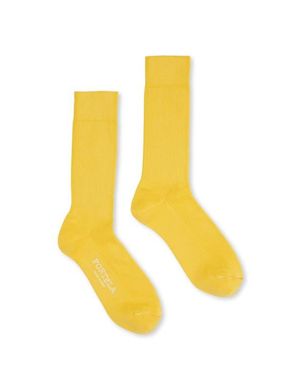 Fortela 2 Mid-Length Lisle Cotton Socks - Yellow