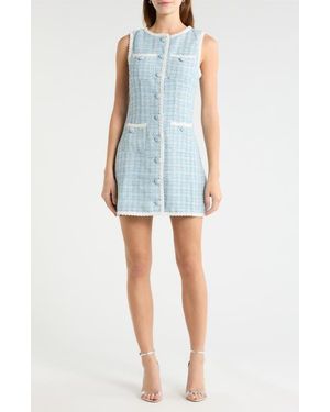 Sugarlips Elviane Tweed Minidress - Blue