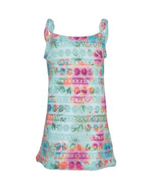 PQ Swim Kids' Grace Cotton Blend Lace Sundress - Blue