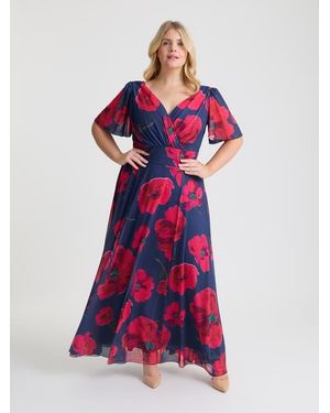 Scarlett & Jo Isabelle Short Sleeve Maxi Dress - White