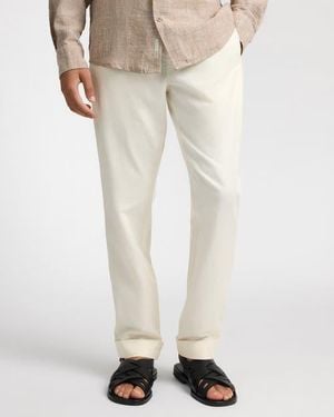 Onia Linen Cotton Stretch Cuff Pant - Natural