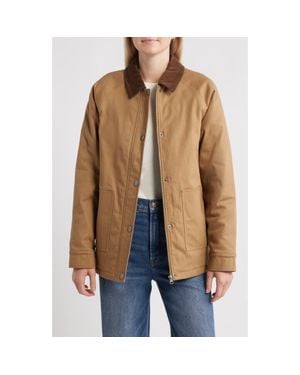 Thread & Supply Stretch Cotton Twill Chore Coat - Brown