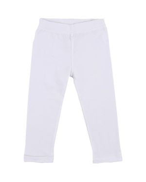 Leveret Girls Cotton Leggings, Solid Colors - Blue