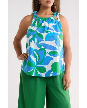 Sugarlips Pansie Floral Marra Top - Blue