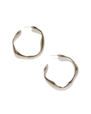 Faris Onda Hoop Earrings - Metallic