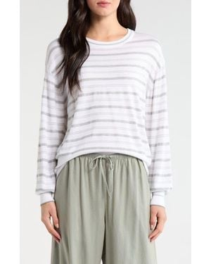 Splendid Finn Stripe Sweater - White