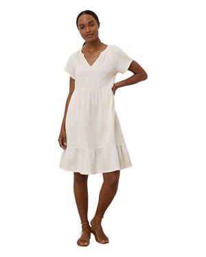 Pact Organic Cotton Coastal Double Gauze Breezy Dress - Natural