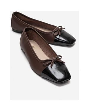 Forever & Always Shoes Rony Leather Ballet Flat - Black