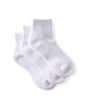 Cotton On Active Body Qtr Crew Sock 3Pk - White