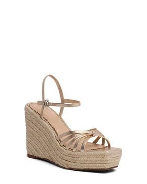 Cinq À Sept Helen Metallic Espadrille Wedge - Natural