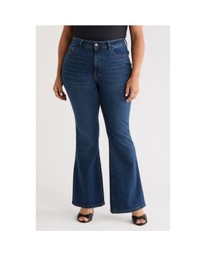 WARP+WEFT Nao High Waist Bootcut Jeans - Blue