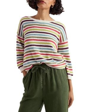 Seasalt Cornwall Knavock Stripe Organic Cotton & Linen Sweater - Multicolor