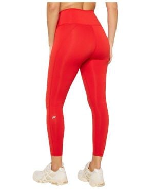 Fabletics Define Powerhold High-Waisted 7/8 Leggings - Red