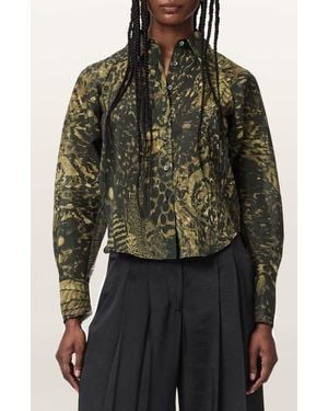 AllSaints Cory Long Sleeve Shirt - Black