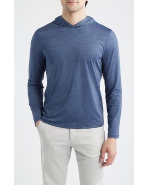 G/FORE Mélange Ice Stretch Nylon Golf Hoodie - Blue