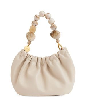 Reiss Erin Leather Top Handle Bag - Natural