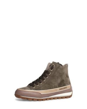 Candice Cooper Janis Strip High Top Sneaker - Brown