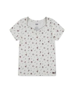 Levi's Kids' Floral Pointelle T-Shirt - White