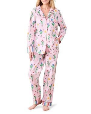 Printfresh Long Sleeve Organic Cotton Pajamas Set - Pink