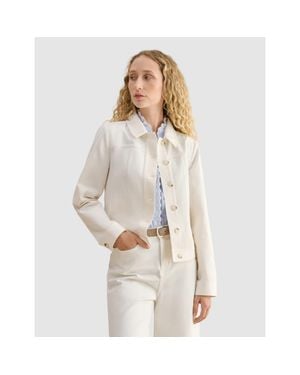 Hobbs Selborne Boxy Cropped Denim Jacket - Natural