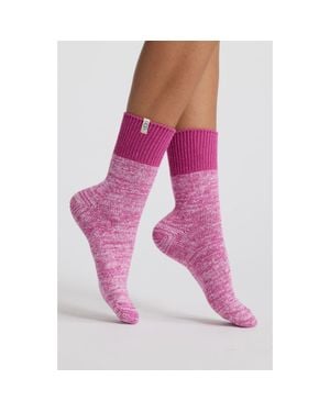 UGG Rib Slouchy Quarter Socks - Pink